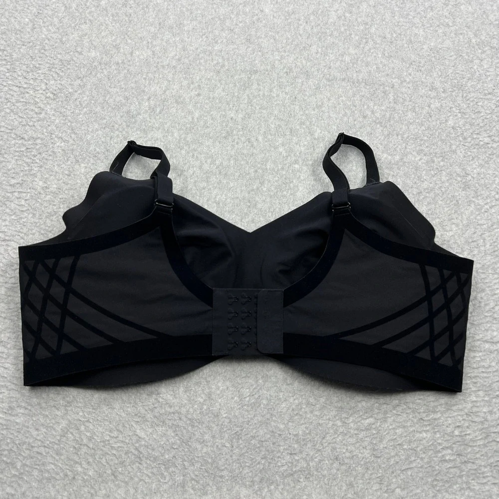 Honeylove Silhouette Bra 2X‎ Black Seamless Mesh Wireless Comfort Padded Stretch